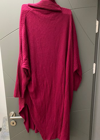 Bordo Uzun Kollu Boğazlı Salaş Kazak - Görsel 2