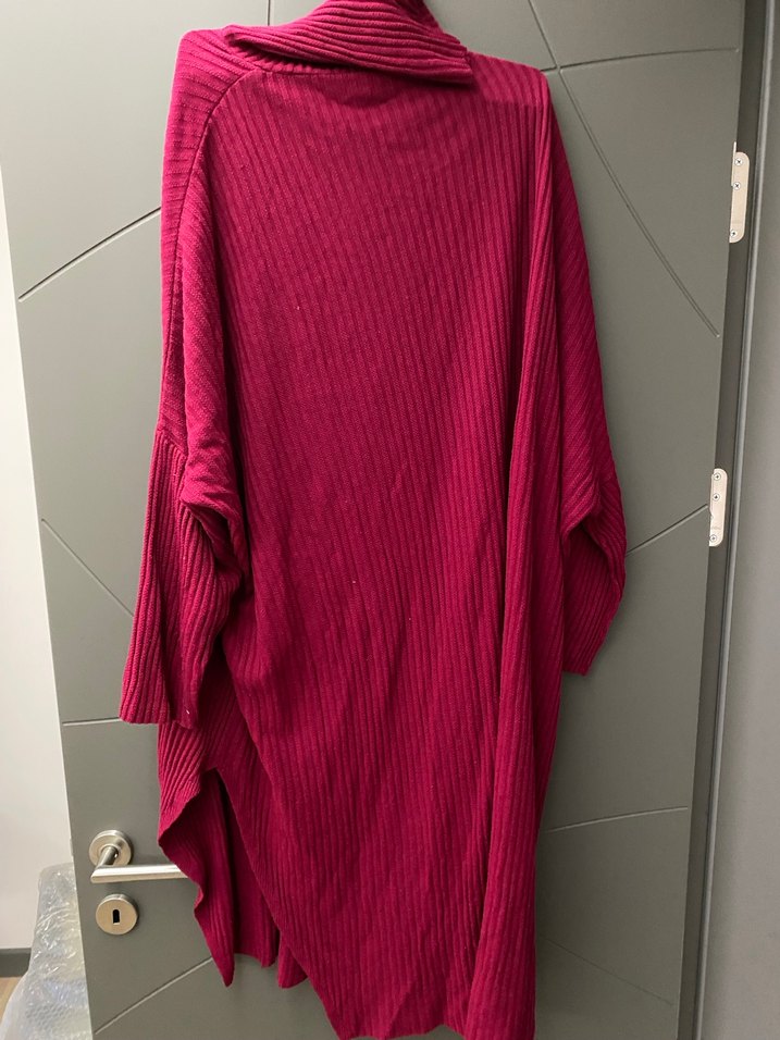 Bordo Uzun Kollu Boğazlı Salaş Kazak - Görsel 2