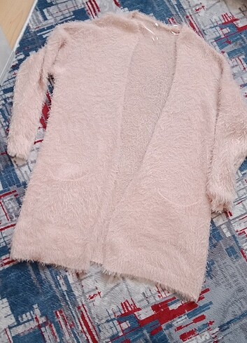 Pudra pembe rengi hırka 