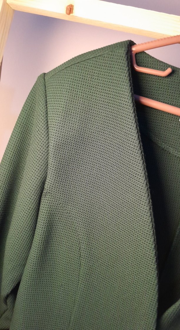 Koyu Yeşil Düğmeli Kadın Blazer Ceket - Görsel 2