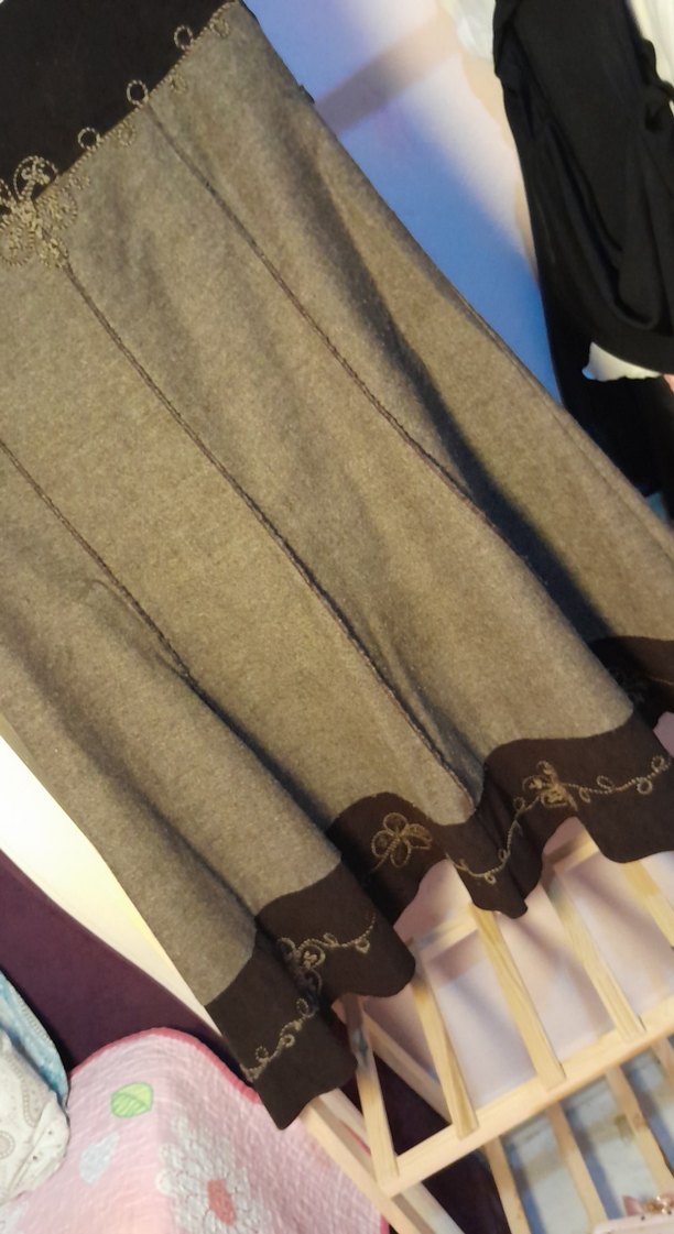 Nakışlı Kemerli Uzun Kadın Etek - Görsel 2