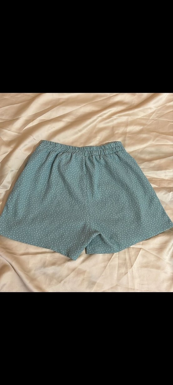 Kadın Mavi Pamuk Mini Şort - Görsel 2