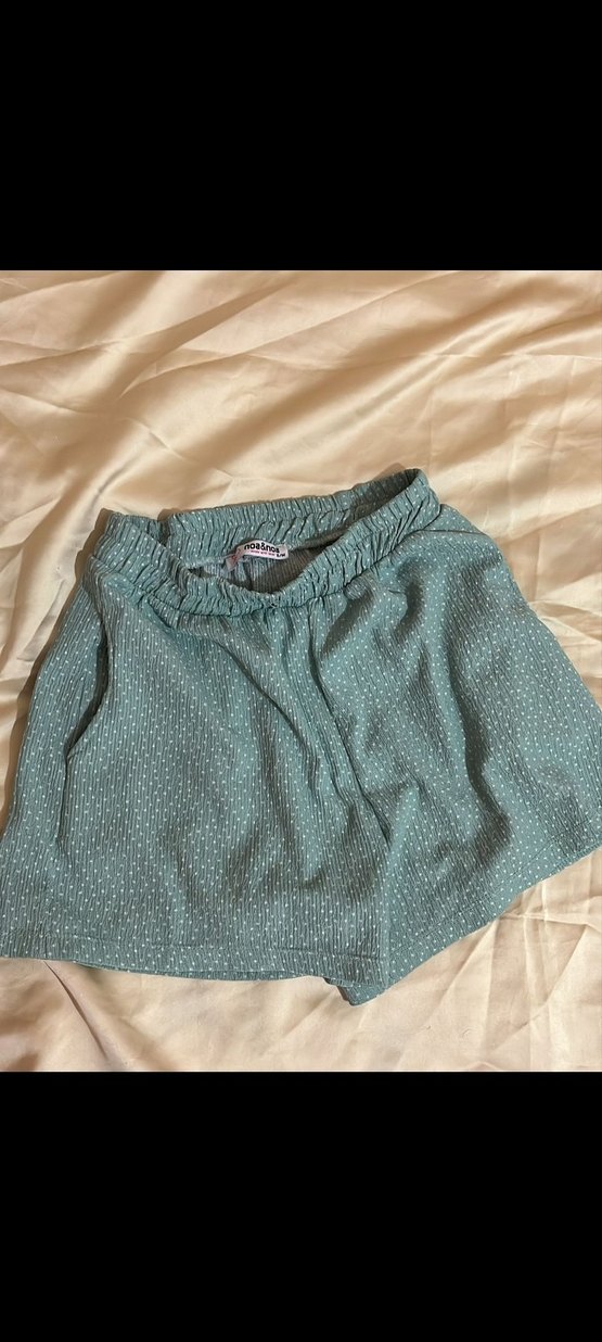 Kadın Mavi Pamuk Mini Şort - Görsel 3