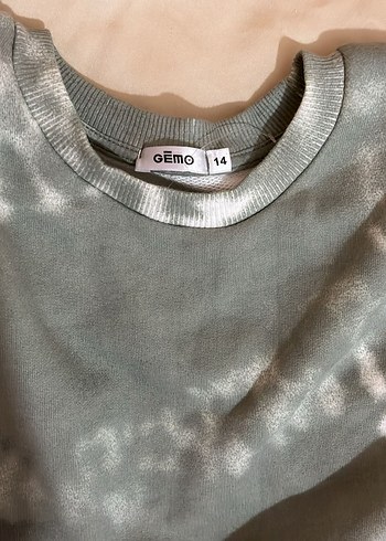 Gri Batik Desenli Kadın Sweatshirt - Görsel 3