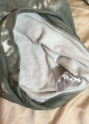 Gri Batik Desenli Kadın Sweatshirt - Görsel 4