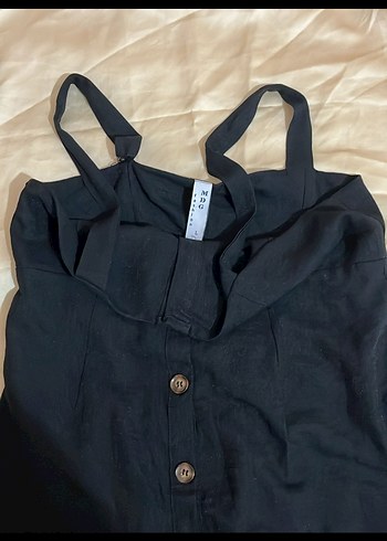 Kalın Askılı Uzun Siyah Elbise - Görsel 4