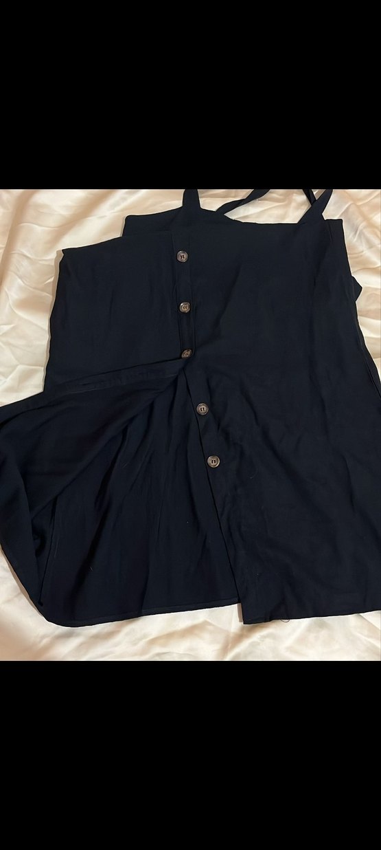 Kalın Askılı Uzun Siyah Elbise - Görsel 2