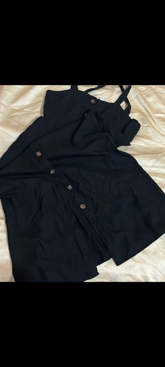 Kalın Askılı Uzun Siyah Elbise - Görsel 3