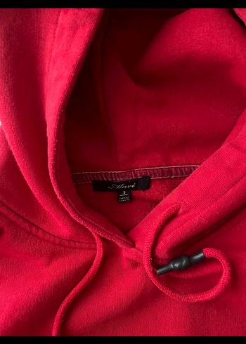 s Beden Kırmızı Kapüşonlu Kadın Sweatshirt