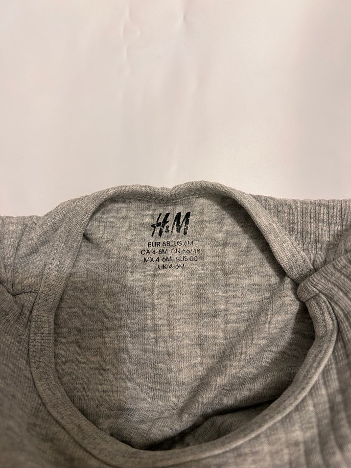 Gri Uzun Kollu Bebek Body - Görsel 2