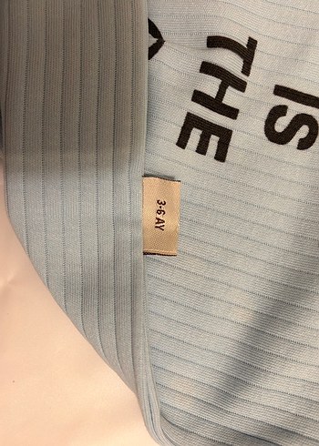 Mavi Kısa Kollu Bebek Body - Görsel 2