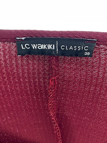 38 Beden bordo Renk LC Waikiki Uzun Elbise %70 İndirimli.