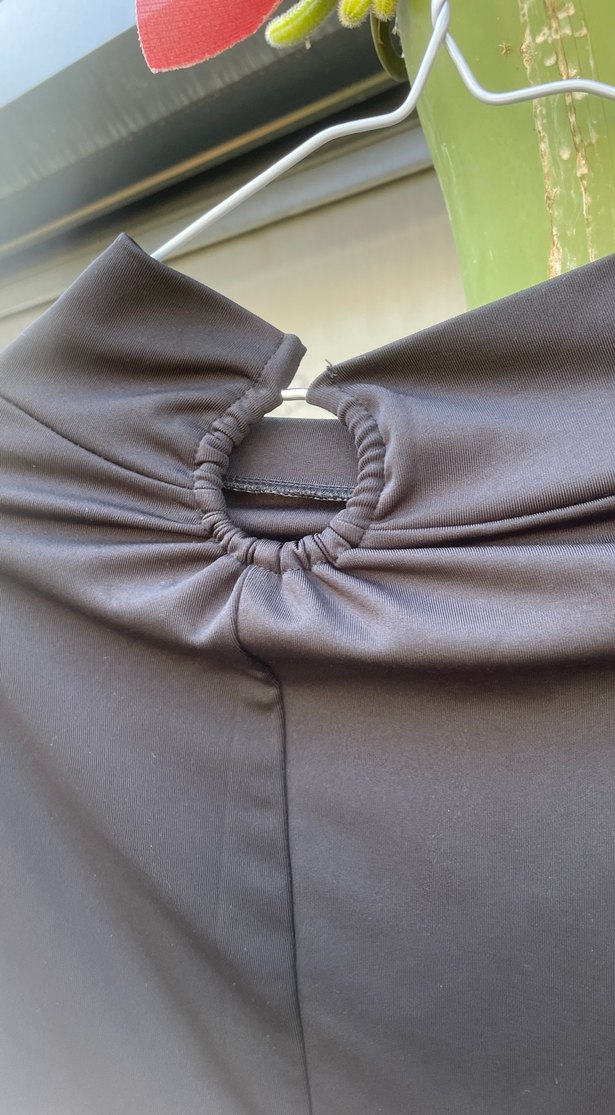 Drapeli Uzun Gri Kadın Etek - Görsel 2