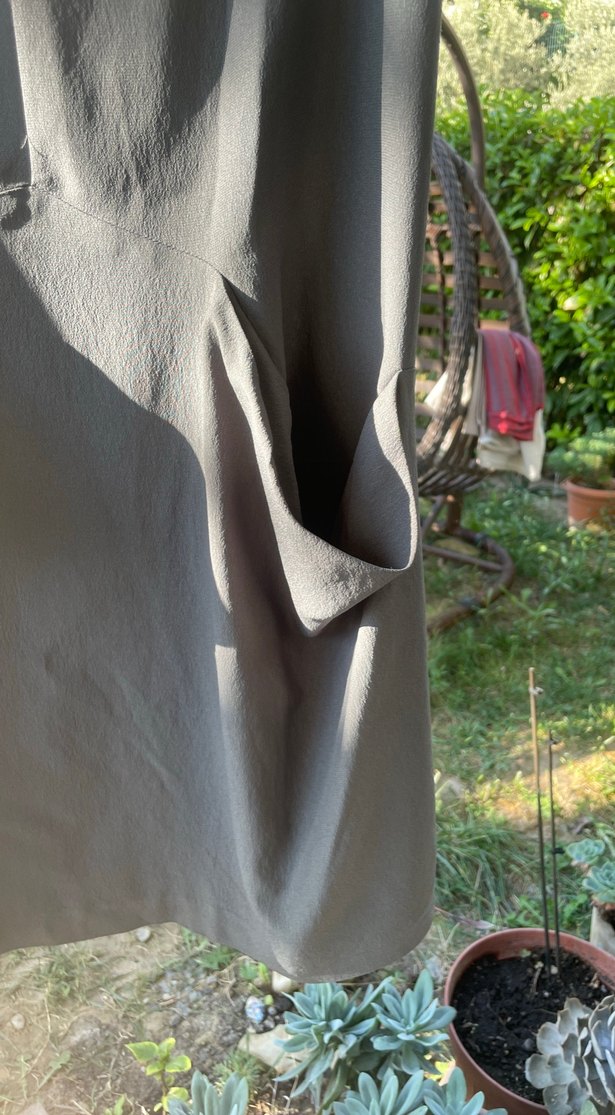 Gri Keten Hamile Tunik, Salaş Kesim, Kısa Kollu - Görsel 3