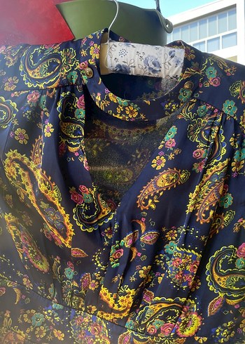 Bohem Desenli Midi Elbise - Görsel 2