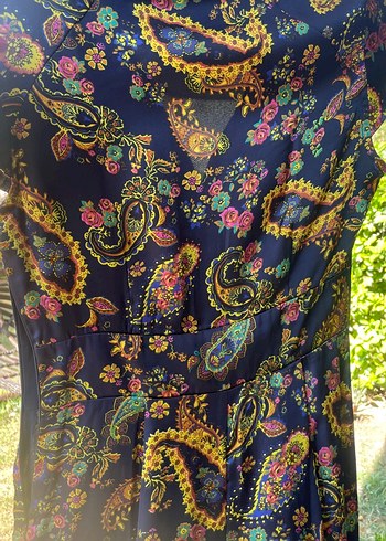 Bohem Desenli Midi Elbise - Görsel 5