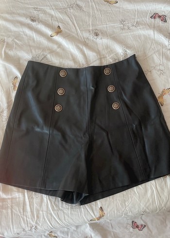 Tokalı Siyah Deri Mini Etek - Görsel 2