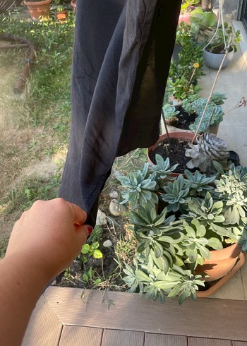 Siyah V Yakalı Midi Uzun Kadın Elbise - Görsel 5