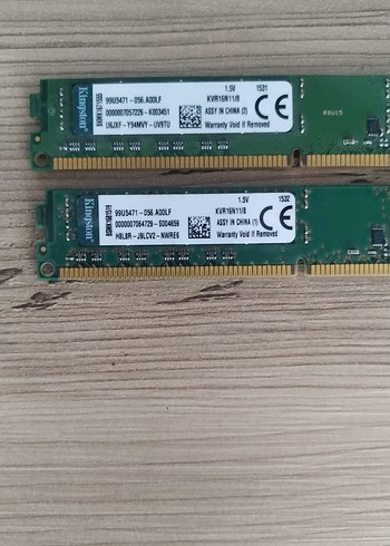 Kingston 2x8 16 GB 1600mhz CL11 ddr3 ram