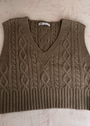 Zara V Yaka Örgü Kadın Süveter - Görsel 5