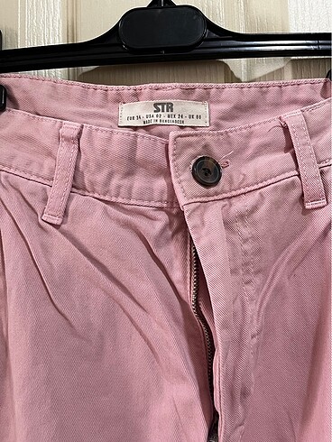 Stradivarius pembe kargo pantolon