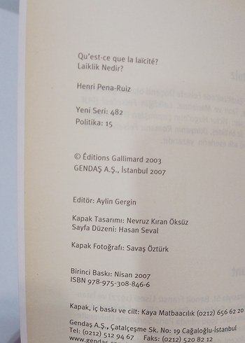 Laiklik Nedir? - Henri Pena-Ruiz - Görsel 2