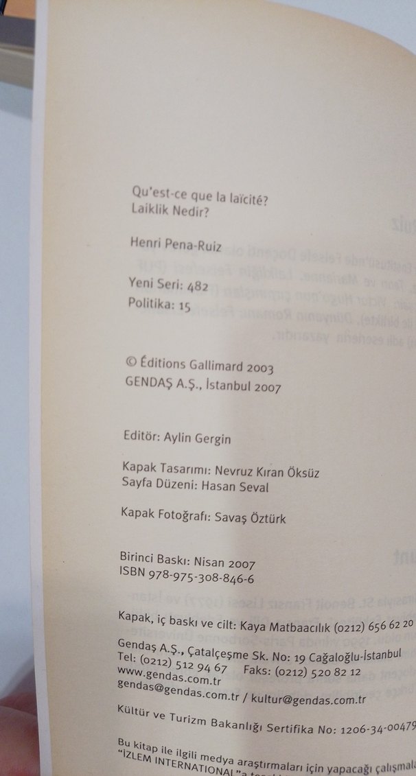 Laiklik Nedir? - Henri Pena-Ruiz - Görsel 2