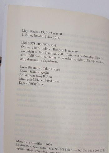 İnsanlığın Yeme Tarihi - Tom Standage