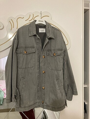Pull and Bear gri kot ceket