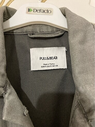 m Beden gri Renk Pull and Bear gri kot ceket