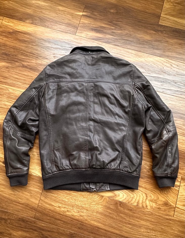 Massimo Dutti Deri Ceket - Görsel 4