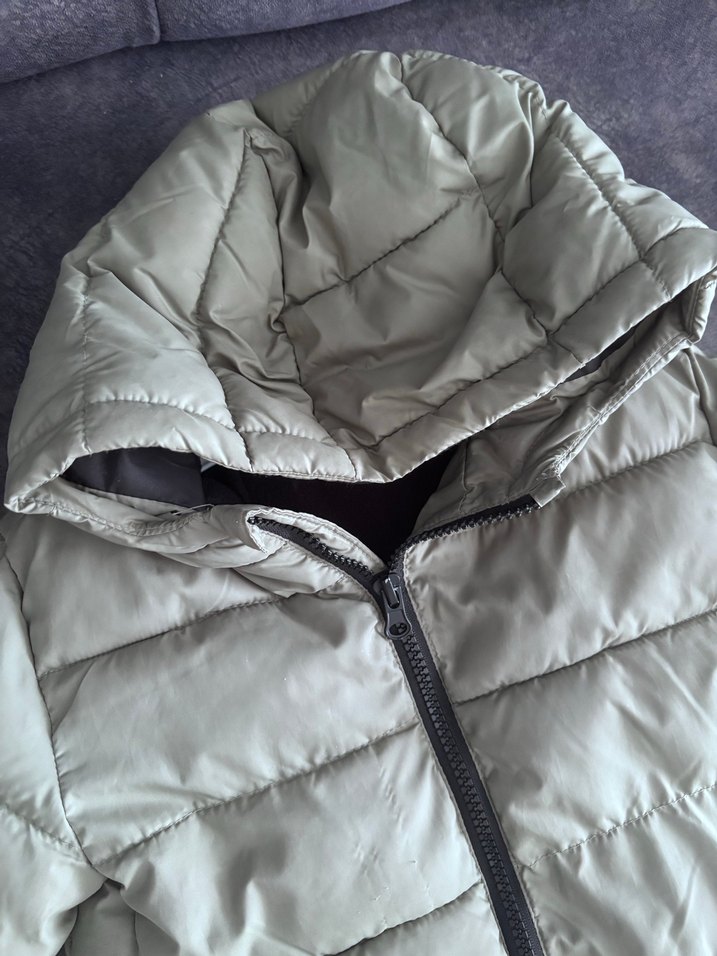 Gri Erkek Çocuk Kapüşonlu Fermuarlı Mont - Görsel 4