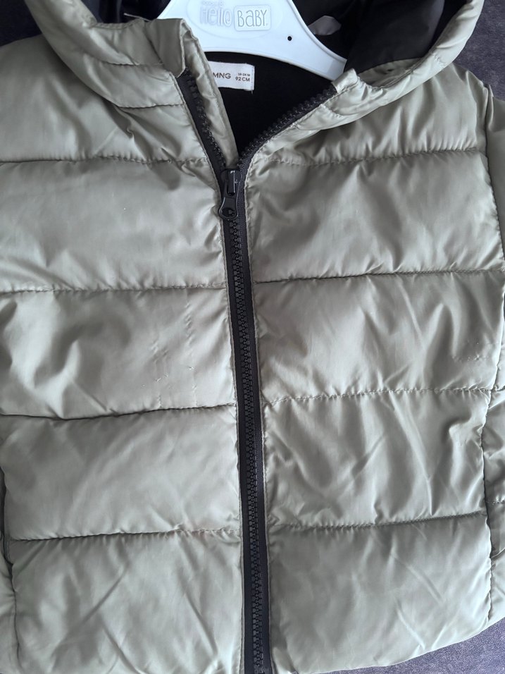 Gri Erkek Çocuk Kapüşonlu Fermuarlı Mont - Görsel 3