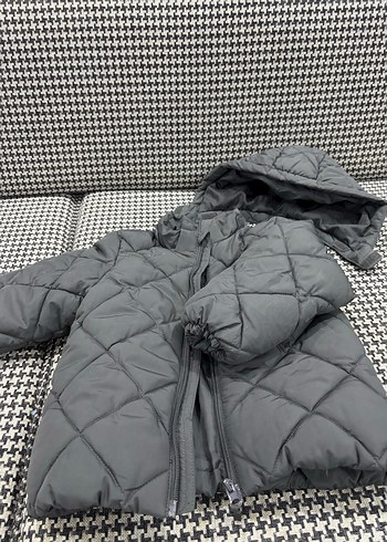 Kapüşonlu antrasit Çocuk Mont - Görsel 3