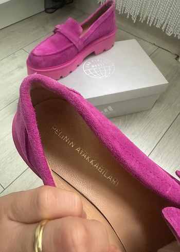 Pembe Süet Platform Topuklu Kadın Loafer - Görsel 3