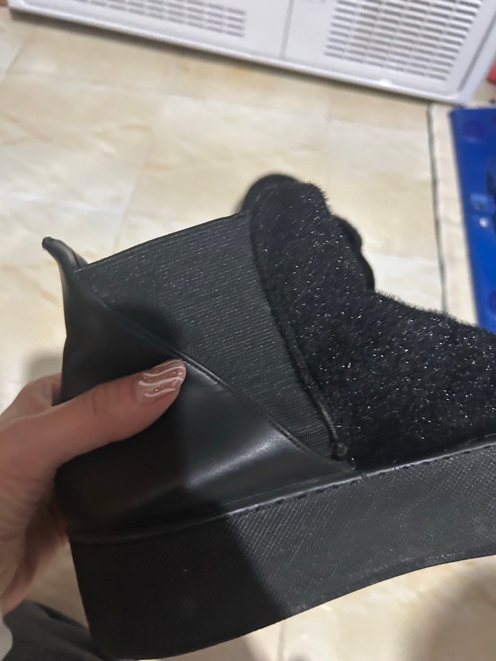 Siyah Platform Topuklu Kadın Botları - Görsel 3