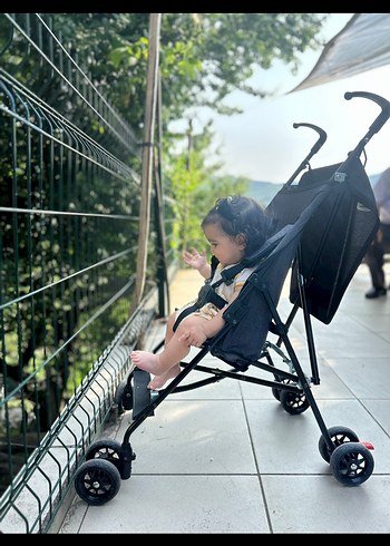 Koyu Gri Bebek Arabası - Görsel 2