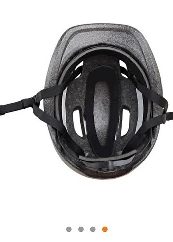 Siyah Biker bisiklet Kaskı Velcro Bantlı - Görsel 2