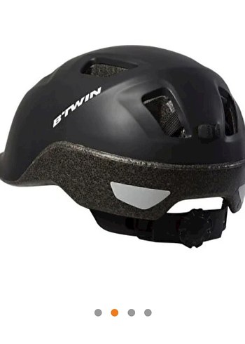 Siyah Biker bisiklet Kaskı Velcro Bantlı - Görsel 3