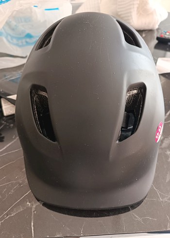 Siyah Biker bisiklet Kaskı Velcro Bantlı - Görsel 7