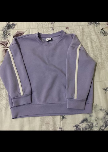 Mor çocuk Sweatshirt ve Eşofman Takımı - Görsel 2