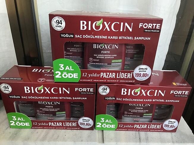 Bioxcin Forte Şampuan 3 lü Set 1 Adet Fiyatıdır