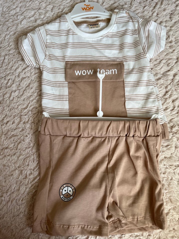 Erkek Bebek Kısa Kollu Pamuklu Takım - Görsel 2