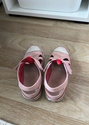 Kız Çocuk Pembe Cırt Cırtlı Sandalet - Görsel 2
