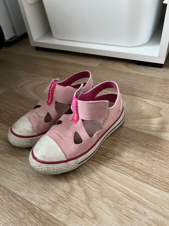 Kız Çocuk Pembe Cırt Cırtlı Sandalet - Görsel 3