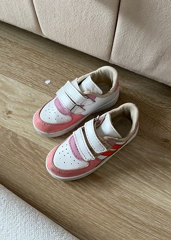 Kız Çocuk Pembe Cırt Cırtlı Spor Ayakkabı - Görsel 2