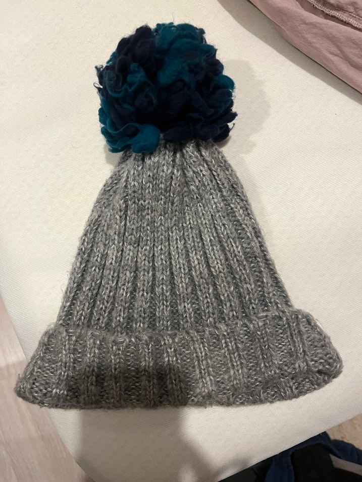 Gri Örgü Kadın Bere - Görsel 2