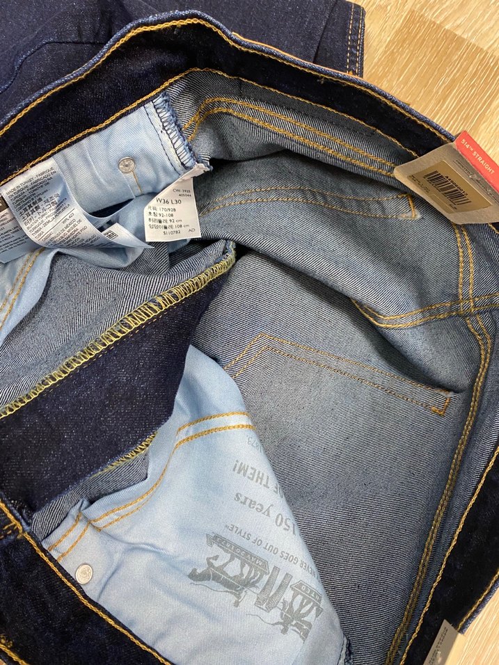 Levi's 514 Düz Kesim Mavi Erkek Kot Pantolon - Görsel 3