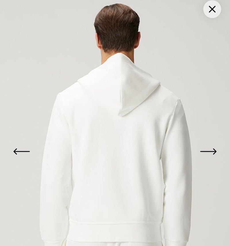 Ralph Lauren - Erkek Beyaz Fermuarlı Sweatshirt - Görsel 4