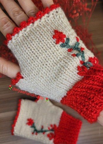 Renkli Nakışlı Bohem Kadın Eldiveni - Görsel 4